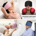 thumbnail image 5 of MQOUO Cotton Sleep Mask Blackout - Handmade Eye Mask for Sleeping Eye Shade Cover Sleep Mask for Women Men Girl Soft and Breathable Adjustable Blinder Light Blocking Pink Airplane with Travel Pouch, 5 of 11