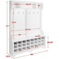thumbnail image 6 of Pemberly Row Contemporary 24 Cubby 60" Hall Tree in White, 6 of 6