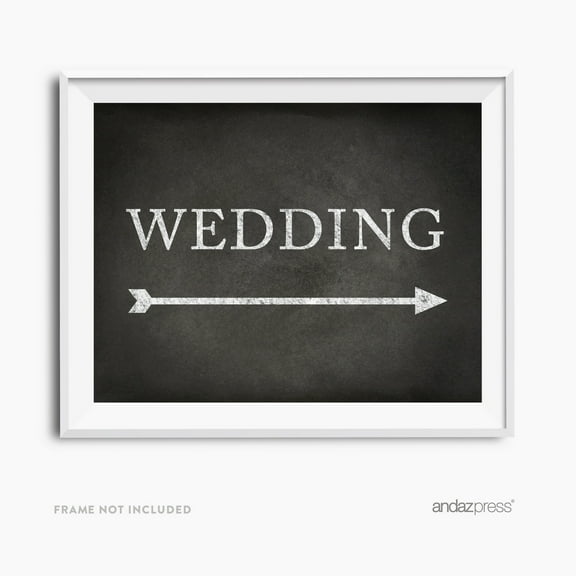 Wedding Vintage Chalkboard Wedding Directional Signs, Double-Sided
