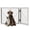 White, variant on PETMAKER 3-Panel 24-Inch Freestanding Foldable Pet Gate for Stairs, Natural