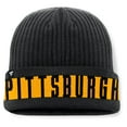 thumbnail image 2 of Men's Fanatics Black Pittsburgh Penguins Blueliner Cuffed Knit Hat, 2 of 2