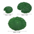 thumbnail image 4 of Unique Bargains 9pcs Garden Ponds Pool Decoration Artificial Lotus Leaves Green 3.9', 4 of 7