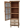 thumbnail image 4 of Atumcto 54.7" Tall Narrow Farmhouse Accent Cabinet with Glass Doors, 2 Drawers & Removable Shelves for Living Room or Entryway, 4 of 8