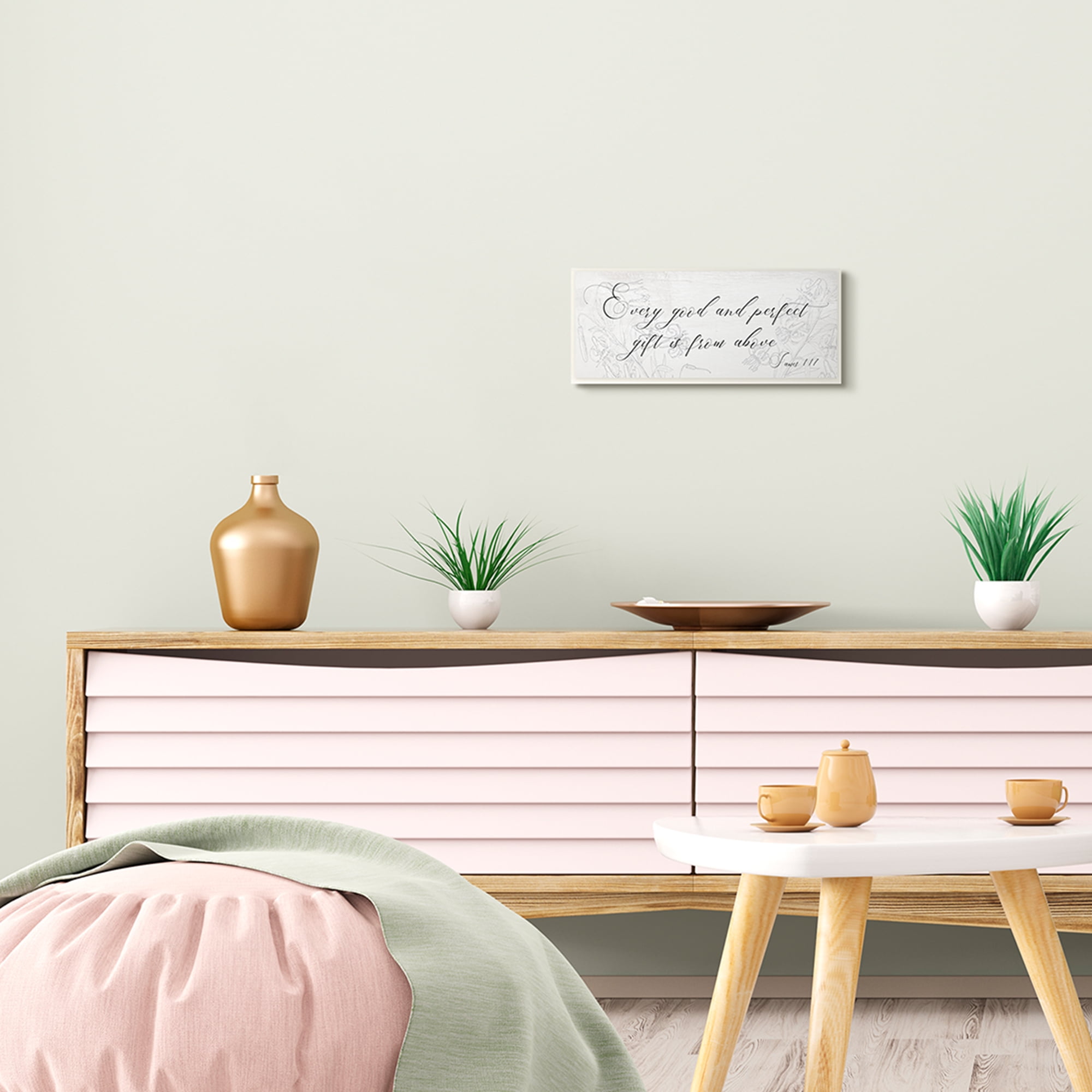 Stupell Industries Good and Perfect Gift From Above Proverbs James 1:17,7 x 17,Designed by Daphne Polselli