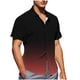 thumbnail image 1 of Mens Casual de Manga Corta Botón Abajo Camisas de Impresión Turndown Cuello Botón Camisa Poliéster, Moda de Verano Superior para Hombres Al Aire Libre, 1 of 6
