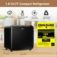 thumbnail image 4 of Costway 1.6 Cubic Feet Compact Refrigerator Reversible Door Mini Fridge Black, 4 of 12