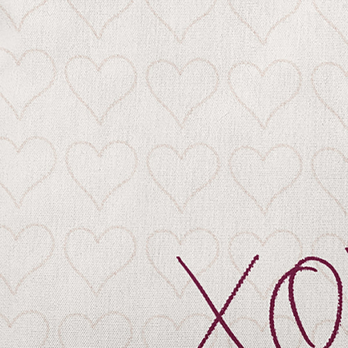 20"x14" Simply Daisy Valentines XOXO with Hearts Poly Indoor/Outdoor Pillow, Magenta Qty 1