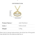thumbnail image 2 of 14K Gold Real Natural Jade Fortune Lock Necklace, Small Gold Lock Pendant, Elegant Jade Jewelry Gift for Her Good Luck, 2 of 5