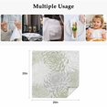 thumbnail image 4 of Sage Green White Cloth Napkins, Abstract Grey Chrysanthemum Flower Washable and Reusable Dinner Napkins Set of 8, Table Napkin for Kitchen Party Birthday Wedding Hotel Housewarming 20"x20", 4 of 8