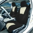 thumbnail image 3 of For Honda Accord 2023-2024 FH Group Neoprene Custom Fit Car Seat Covers - Sport SE, EX, EX-L, Touring, LX, Sport Hybrid - Beige/Black Full Set, 3 of 8