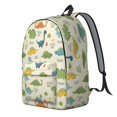 thumbnail image 2 of Dinosaur and Text Beige Pattern Backpack for School, Cute School Bag with Adjustable Shoulder Straps and Padded Back, 15.7"x11.8"x5.5", 2 of 5
