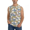 thumbnail image 2 of Fotbe Men's Cute Rabbit Print Men's Sleeveless Muscle Tank Tops Casual T-Shirts for Gym Workout Beach-Small, 2 of 8
