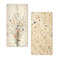 thumbnail image 2 of Ambesonne Botanical Fitted Sheet Set 2 Pack All-Round Elastic, Minimal Rustic Floral Art, Twin XL Size, Eggshell Slate Blue, 2 of 3