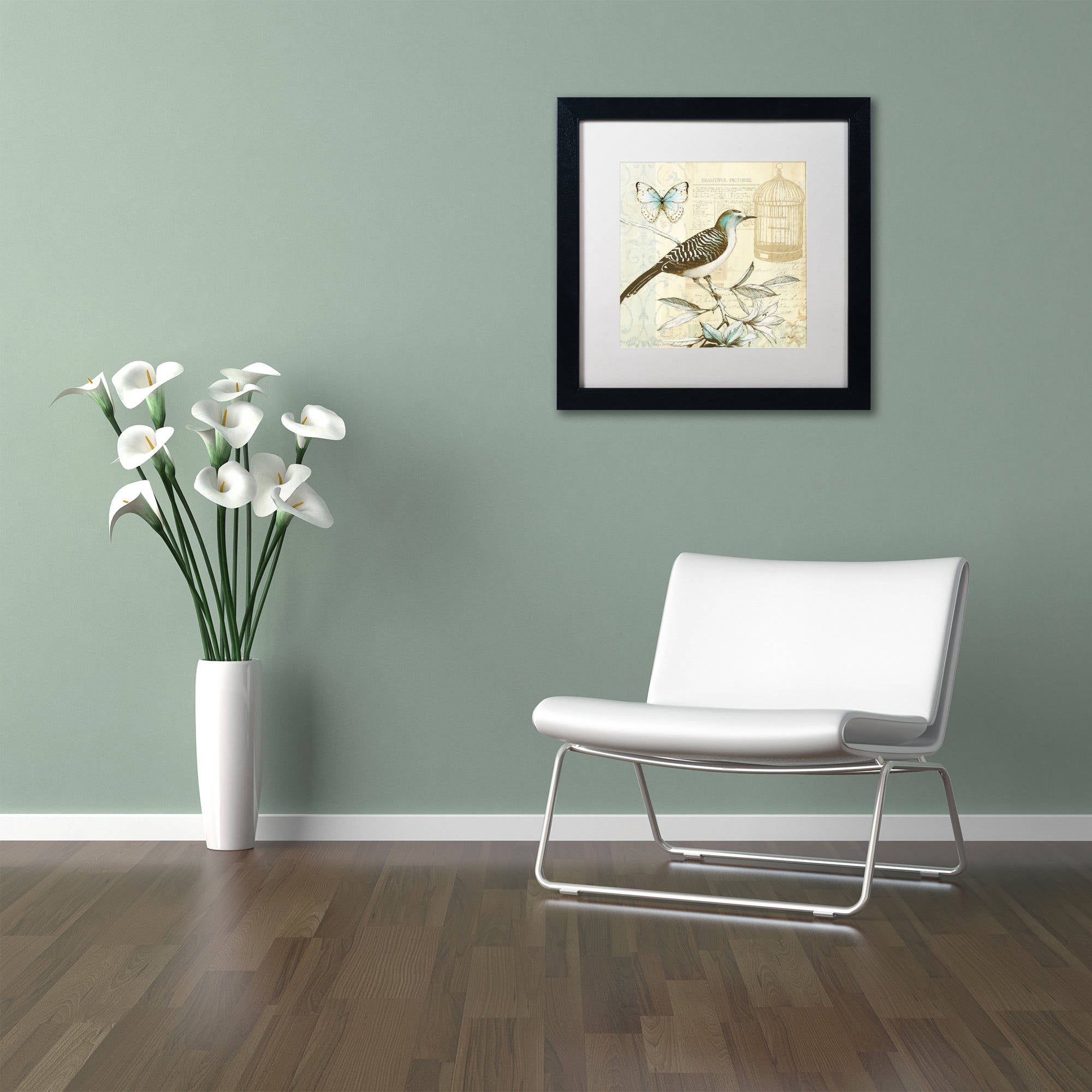 Trademark Fine Art "Freedom I" Canvas Art by Lisa Audit, White Matte, Black Frame