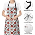 thumbnail image 4 of Zufioo Insects Print Adult Waterproof Apron, Cooking Apron, Flower Arranging and Painting Apron-Adjustable Straps, with Pockets, Kitchen Supplies-One Size, 4 of 9