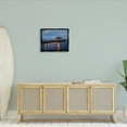 thumbnail image 2 of Stupell Calm Nighttime Bridge Coastal Lights Landscape Photography Black Floater Framed Art Print Wall Art, 2 of 6