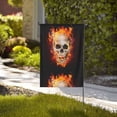 thumbnail image 4 of Easygdp Satanic Skull Garden Flag Yard Flag Welcome Flag, Double-Sided, Weather Resistant for Outdoor Decor - 28"x40", 4 of 9
