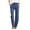 Blue, variant on Women Solid Straight Pants Waist And Long Casual Elastic Drawstring Pants with Pockets