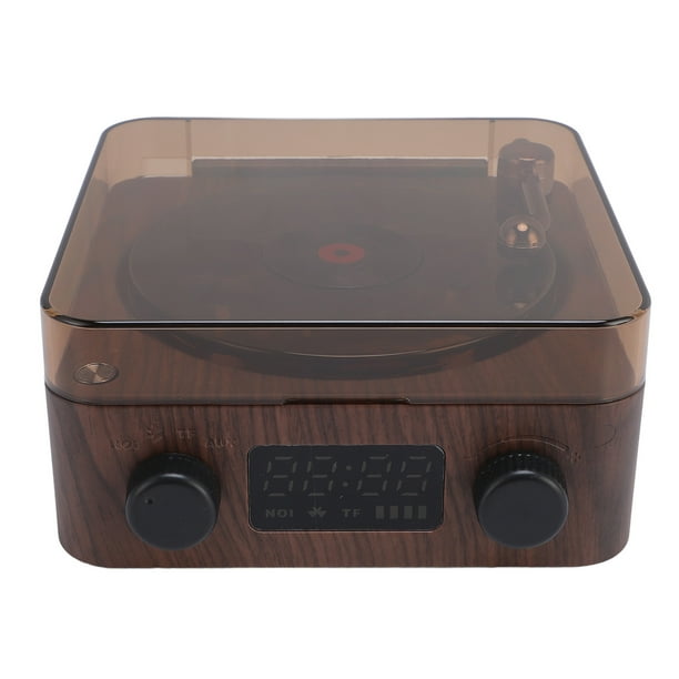 Tocadiscos De Uso Versátil 3 En 1, Altavoz Estéreo Con Luz Ondulada De Agua Y Pantalla De Tiempo, Tocadiscos Retro, Altavoz BT Para Estudio De Dormitorio