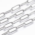 thumbnail image 4 of Cadenas de acero inoxidable 304 de 1 metro (39,37 pulgadas) con forma de clip, alargadas y tejidas. Color acero inoxidable. Cadena para manualidades DIY., 4 of 4