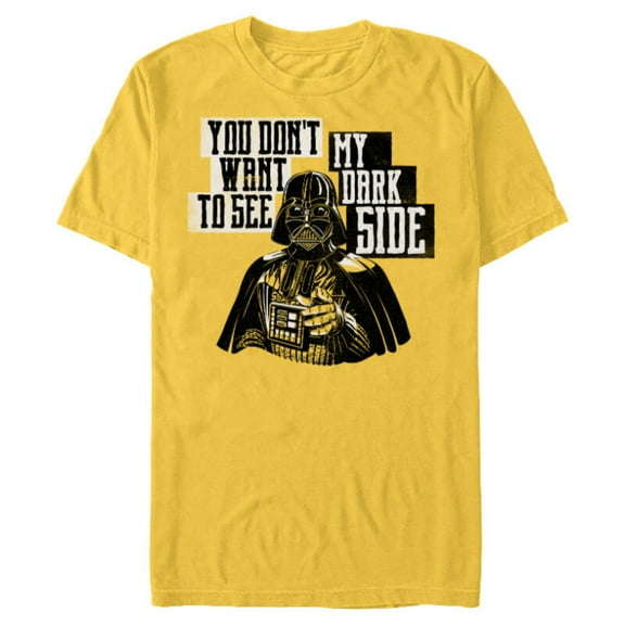 Star Wars Darth Vader Dark Side Funny - Short Sleeve Blended T-Shirt for Adults -Customized-Yellow