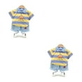 thumbnail image 3 of Qarigey Conjunto de pantalón y camisa con cuello vuelto y patrón de rayas para niños, conjunto de pantalones cortos para banquetes para Amarillo 80cm 2piezas, 3 of 6