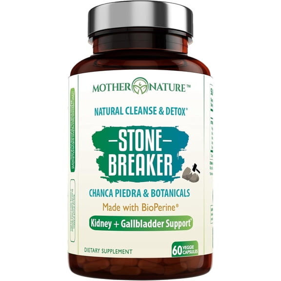 Mother Nature Organics Chanca Piedra Kidney Cleanse Detox, Health, Antioxidant - 60 Vegetarian Capsules