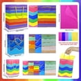 thumbnail image 2 of Gift Bags Assorted Sizes and Designs with Handle and Tissue Paper Birthday Gift Bags Rainbow for Birthday Bag Party Baby Shower Wedding Holiday Presents (Striped, 10), 2 of 4