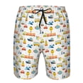 thumbnail image 4 of Yiaed Cartoon Transport Print Men's Swim Trunks with Lining Quick Dry Sports Shorts Beach Shorts Boardshorts-XX-Large, 4 of 5