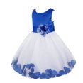 thumbnail image 5 of Sxiwei Kids Princess Petals Flower Girl Dress Junior Bridesmaid Wedding Party Pageant Formal Event Blue 10, 5 of 9