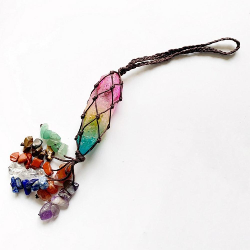 7 Chakra Decoration, Lucky Gem Pendant, Aura Crystal Decoration