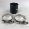 thumbnail image 1 of (one) Silicone hose 2.5" straight COUPLER black + (2 pcs) T Bolt clamps, 1 of 9