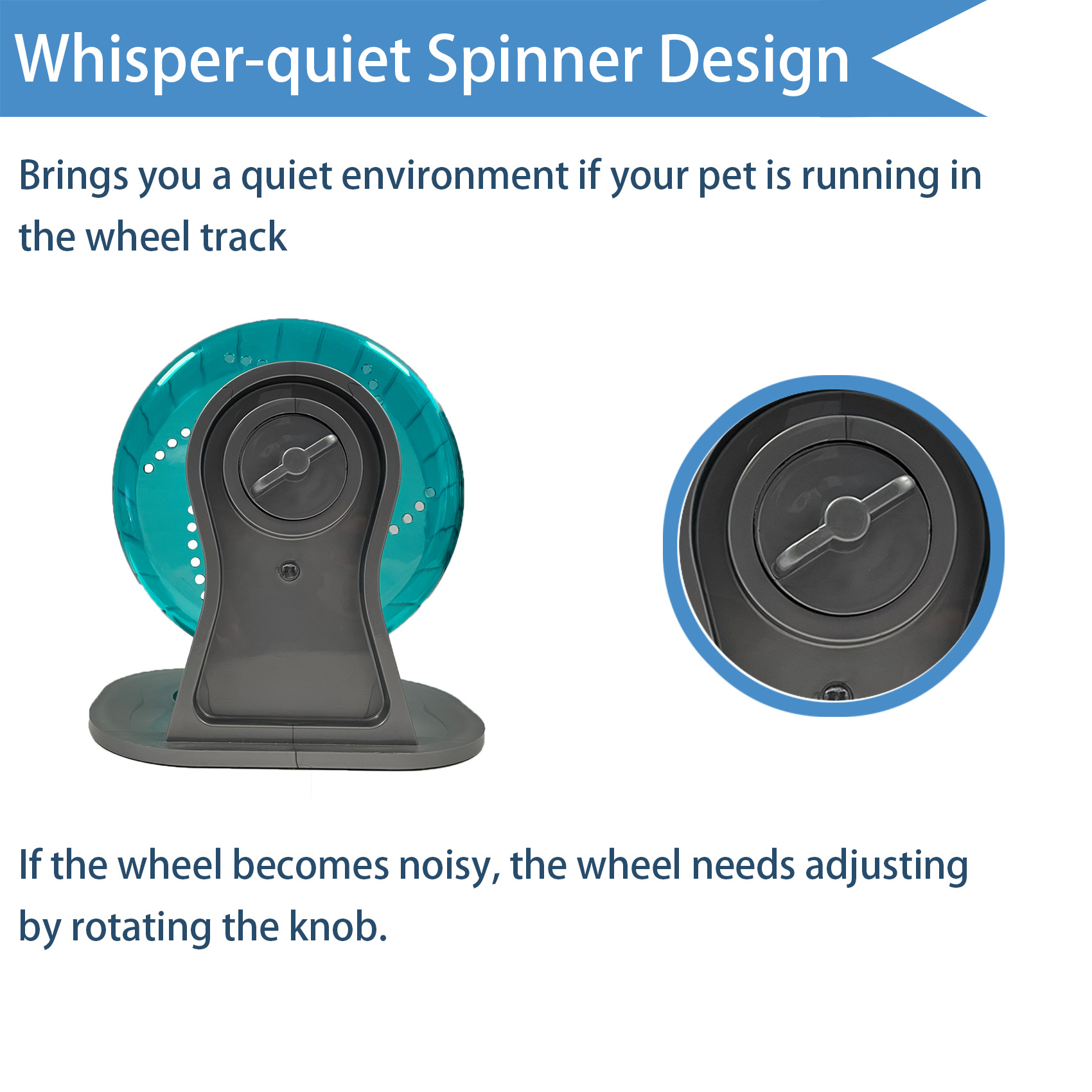 Petest Hamster Exercise Wheel, Silent Spinner Hamster Running Wheels, Diameter 6.7 inch, Green