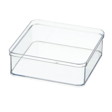 Mainstays Medium Wide Kitchen Drawer Organizer, Clear Plastic, 6” x 6” x 2”