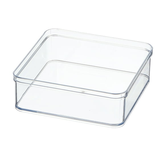 Mainstays Medium Wide Kitchen Drawer Organizer, Clear Plastic, 6” x 6” x 2”