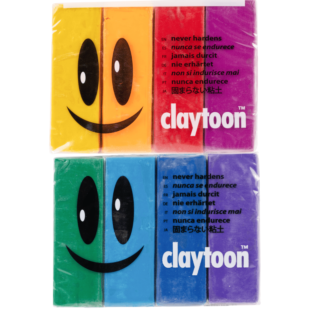 Van Aken Claytoon Modeling 2 Pack Clay Sets - Never Hardens - Easy to Use Clay - For Artists of All Ages and Skill Levels