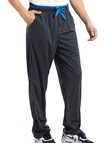 Duuluup Mens Sweatpants with Pockets Open Bottom Athletic Yoga Pants Loose Fit Active Jogger Pants