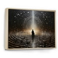 thumbnail image 2 of Designart "Grey Yellow Meditation solitudeWithin Pointillism" Spiritual Floater Framed Canvas Print, 2 of 7