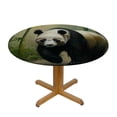 thumbnail image 3 of WYYP Panda Bear Bamboo Forest Round Tablecloth 100% Polyester Table Cover White, 3 of 8