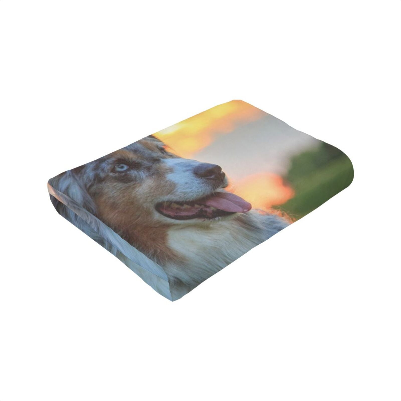 Wijzvio Australian Shepherd Dog Throw Blanket Soft Fuzzy Fleece Blanket For Couch Bed Living Room Decoration 60"X50"
