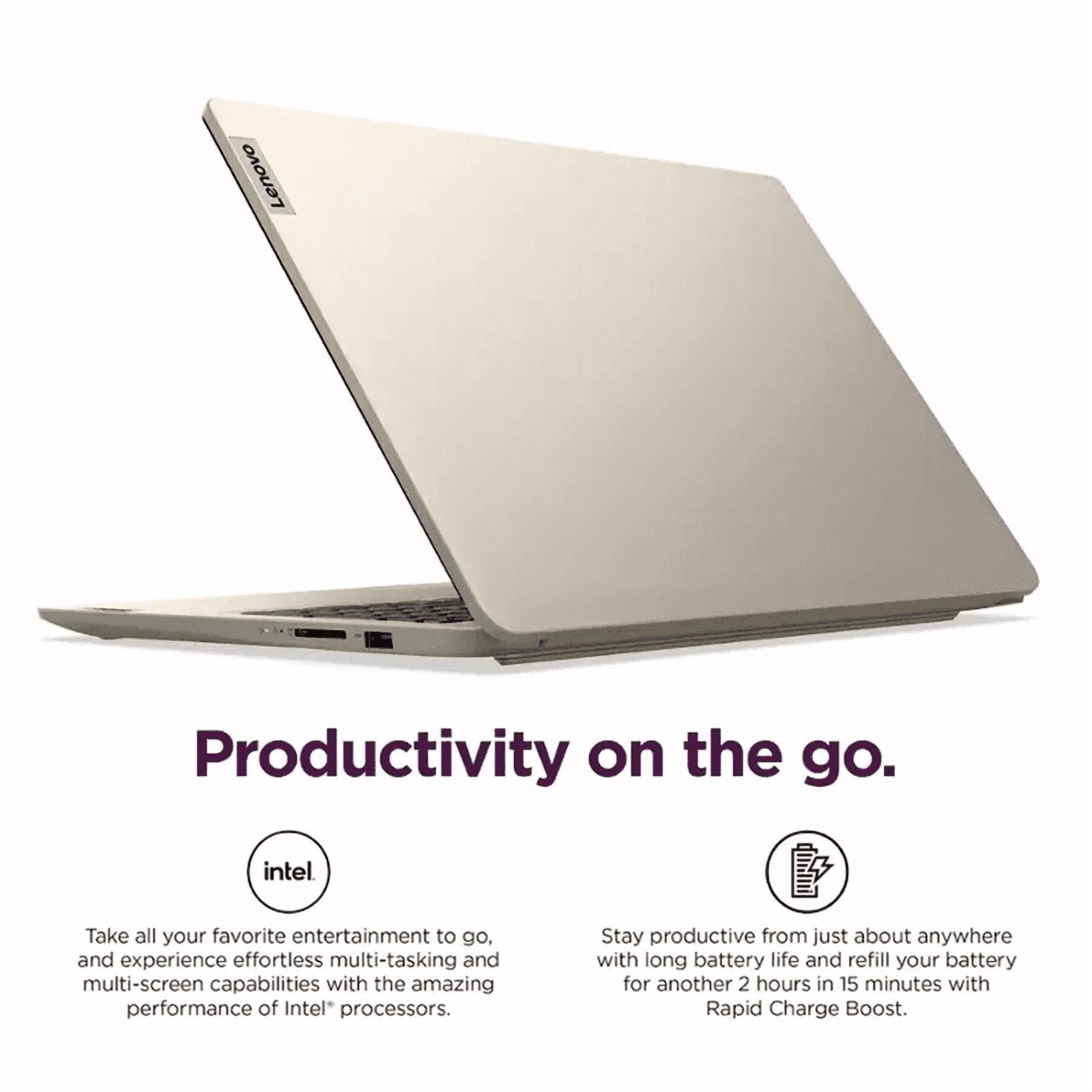 Lenovo Ideapad 15.6" LED Business and Student Laptop, AI Copilot, 36GB RAM 2TB SSD, Windows 11 Pro with 1 Year Microsoft 365, Intel Dual Core Processor, NLY Earphones, Sand