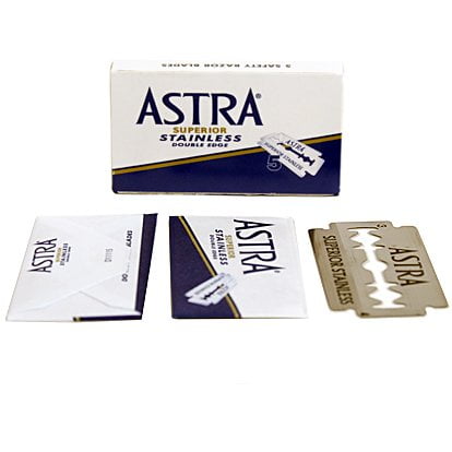 100 Astra Superior Stainless Double Edge Safety Razor Blades