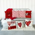thumbnail image 4 of Valentine''s Day Pillow Covers 18x18 Inch Set of 2 White Hearts Decor Pink Throw Pillow Covers Valentine''s Day Cushion Case Decoration for Sofa Couch, 4 of 6