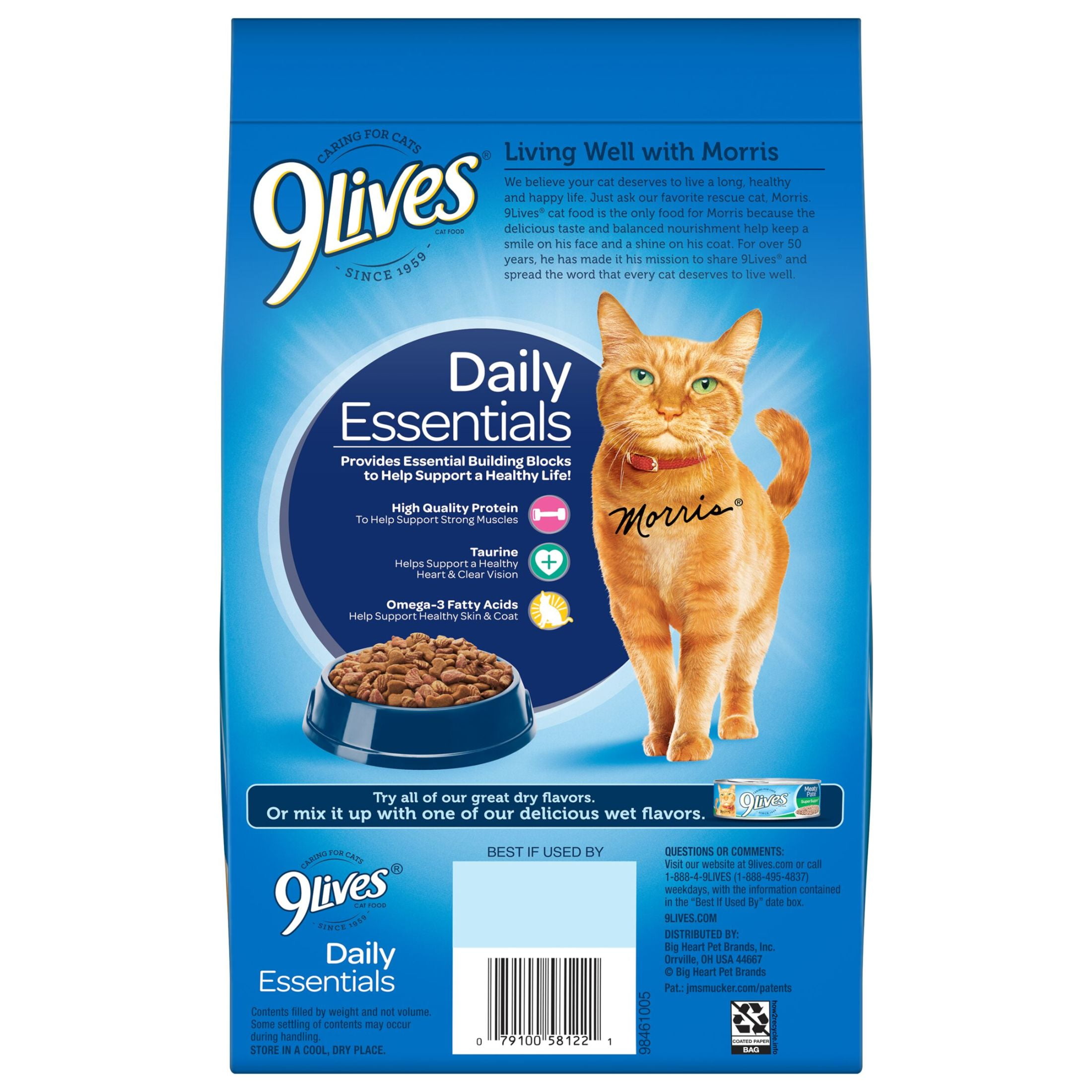 9Lives Daily Essentials Dry Cat Food, 3.15 lb. Bag