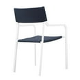 thumbnail image 4 of Raleigh Outdoor Patio Aluminum Armchair Set of 2 White Navy, 4 of 7
