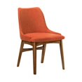 thumbnail image 2 of 5 Piece Dining Set with Countered Fabric Side Chairs, Brown and Orange, 2 of 4