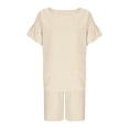 thumbnail image 5 of Grblisyd Girls Short Sets Loose Ruffle Short Sleeve Top and Elastic Waist Shorts Summer Clothing Sets Size 2-12 Years, 5 of 6