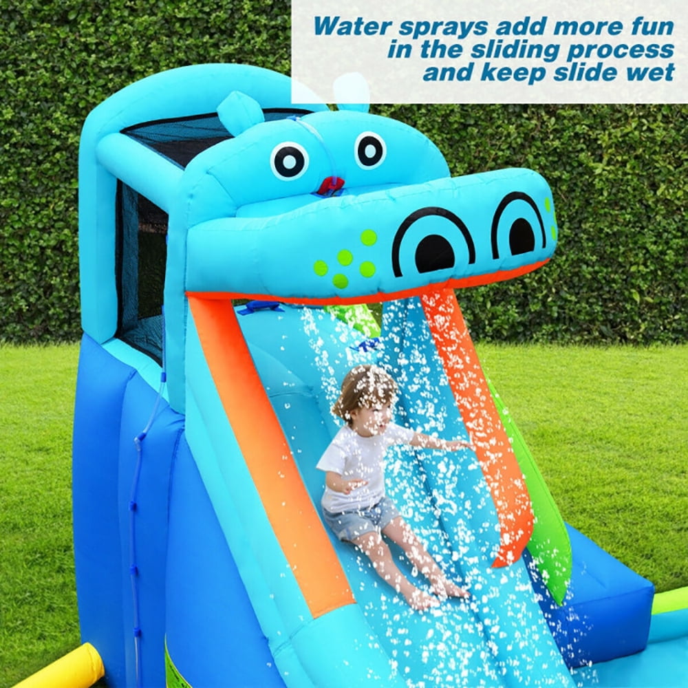 Aimee Lii Inflatable Water Slide Bounce House with Air Blower, Playhouse for Kids Outdoor
