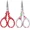 Red+White, variant on DINNAT Stainless Steel Sewing Embroidery Craft Scissors, Black & Pink, 2 Count
