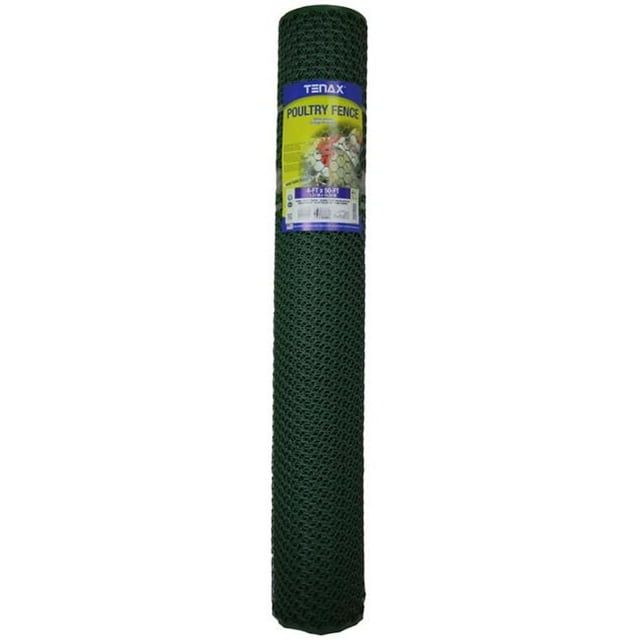 Tenax 72120348 Plastic Hex Net Poultry Fence, Green - 200 ft.